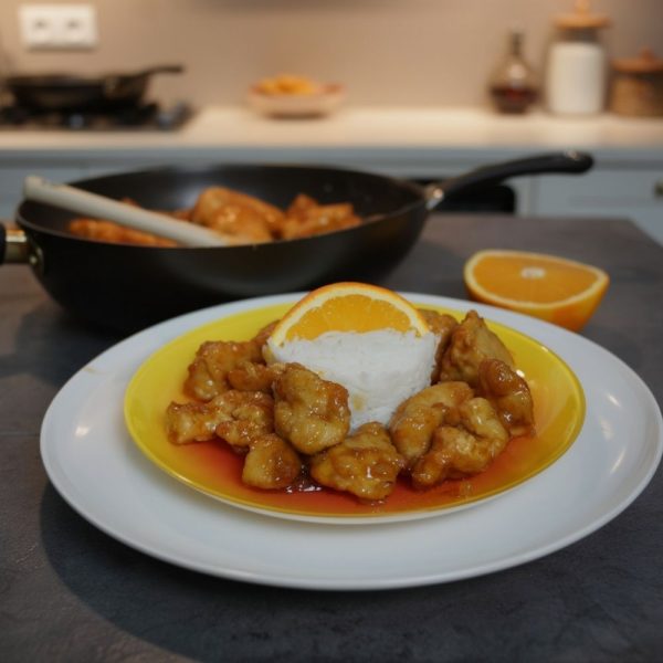 Poulet croustillant à l’orange