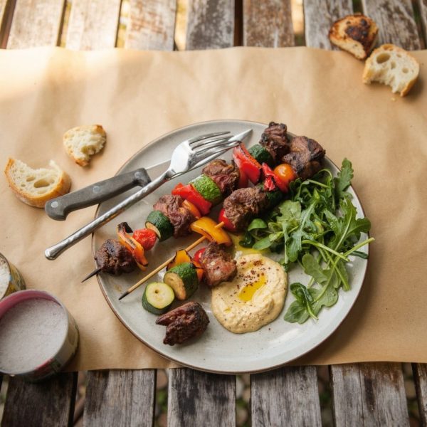 Brochettes de bœuf et de légumes