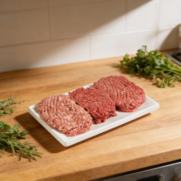 Trio haché — bœuf, porc et veau
