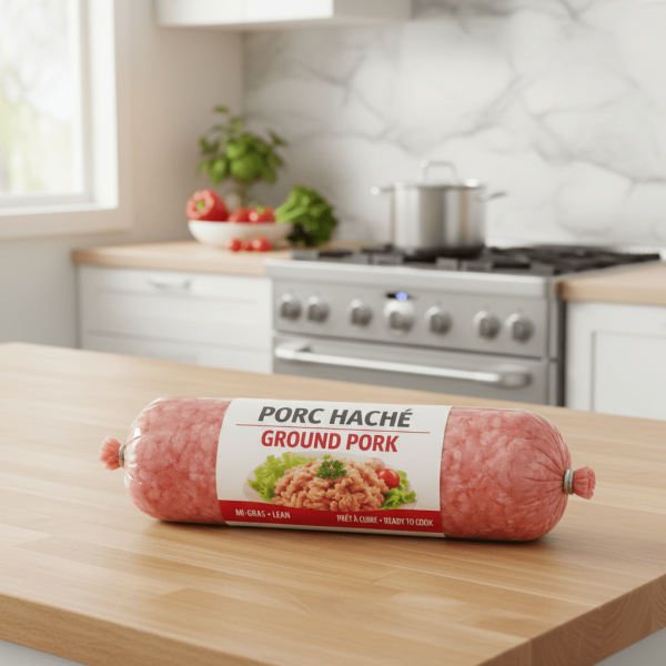 Porc haché en tube