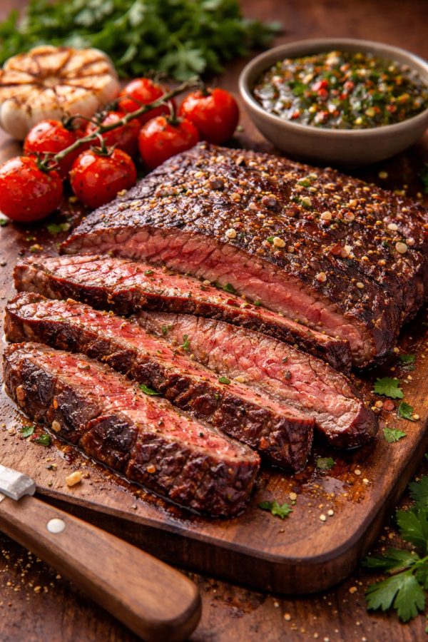 Bavette de bœuf assaisonnée