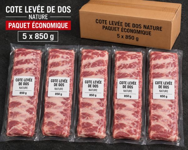 Côtes levées de dos nature — format économique